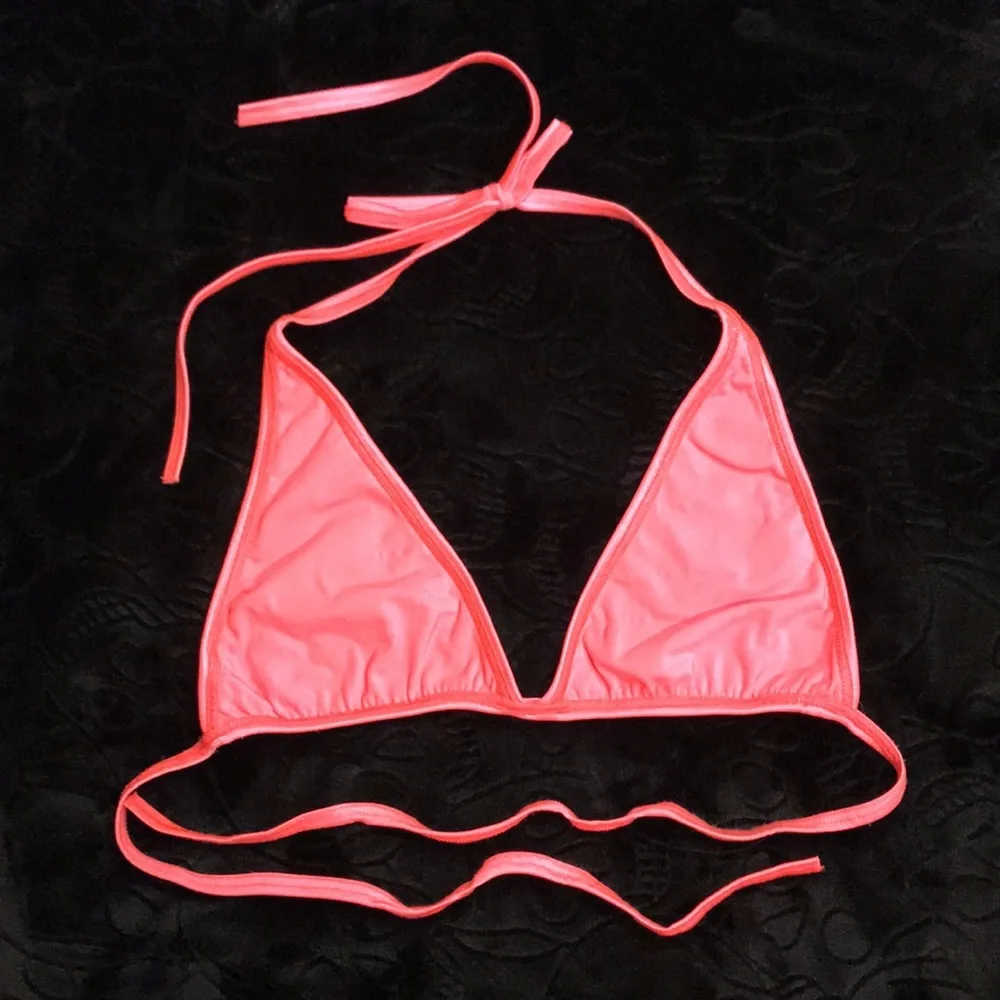 Delicate Illusions. Lacy. Shiny. Coral color intimate set. Lingerie - Picture 7 of 8